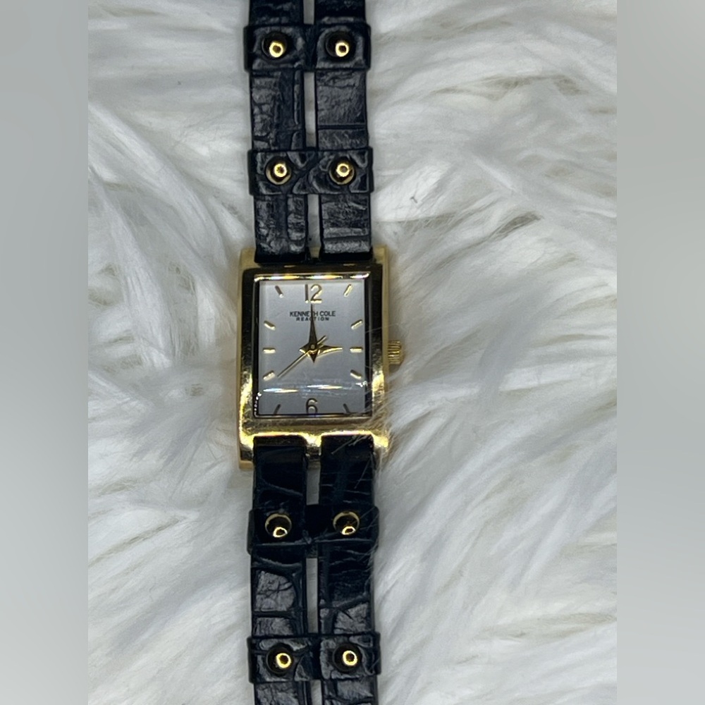 Kenneth Cole Reaction Gold-tone KC2407-U54-06 Stainless Steel & Leather Watch - Picture 5 of 8